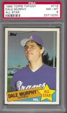 1985 Topps Tiffany Dale Murphy All Star  Card #716 PSA 8