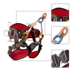 New Arborist Saddle Tree Climbing Half Body Harness Rope Bridge Caving Rescue - Picture 1 of 7