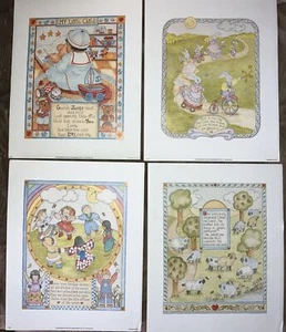 1999 Bernard Fine Art Manchester Stampe bambini religiosi in preghiera lotto di 4 nuove - Foto 1 di 5