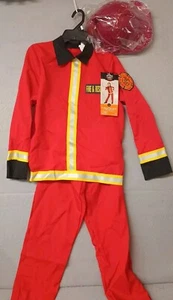 Hyde And Eek Glow In Dark Firefighter Halloween Kids Costume Size Large Dress Up - Picture 1 of 9