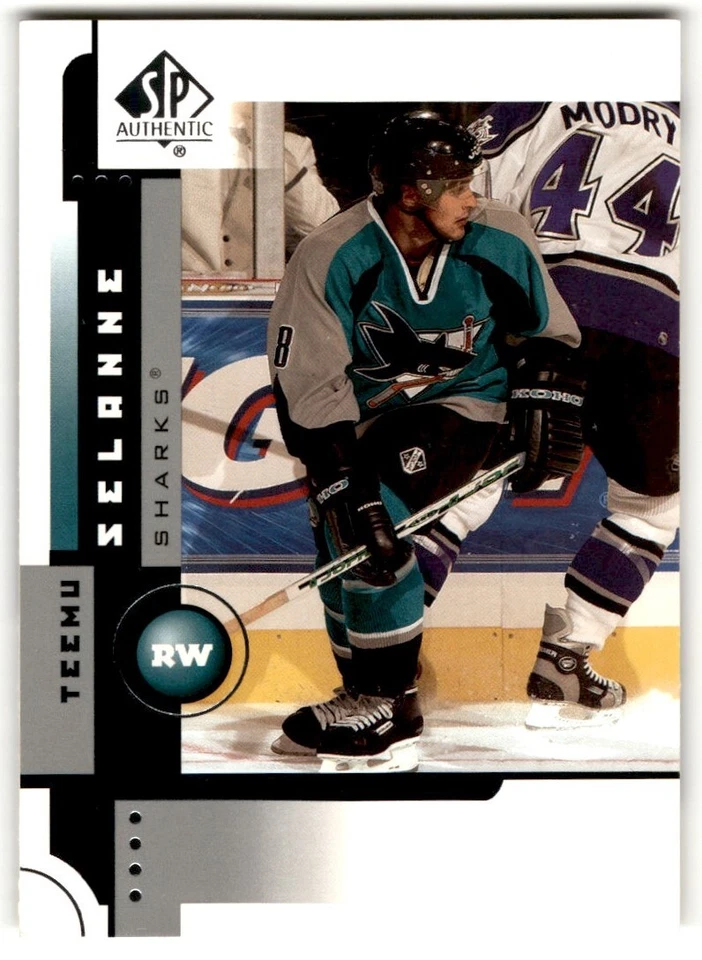 2001-02 SP Authentic Teemu Selanne #71 San Jose Sharks - Image 1 of 2