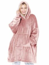 Eskimo Sherpa Lined Blanket Hoodie - Pink