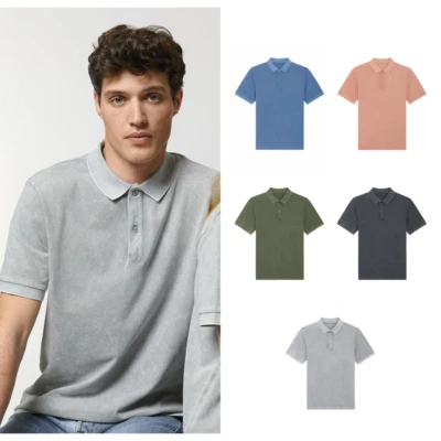 Polo Stanley/Stella Prepster Vintage unisex manga corta (STPU335) STPU335 Foto 1 de 4