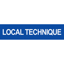 LOCAL TECHNIQUE BLEU (15x3.5cm) - Sticker/autocollant