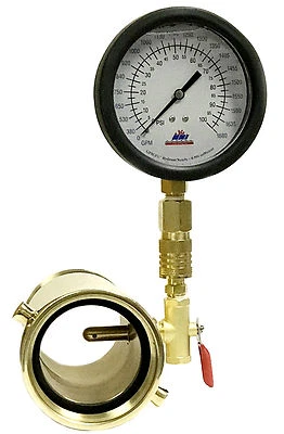 NNI 2-12" NST Hydrant Flowmeter In line Pitot Quick Connect 160 PSI - 2120 GPM