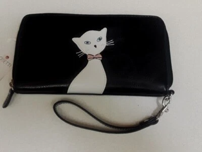 New Rosetti Kitti Cat Clutch Modern Wallet  Zip Arround - Image 1 of 4