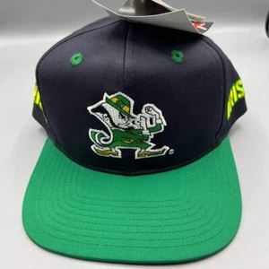 Vintage Notre Dame Fighting Irish Mütze Herren Zwillinge Enterprise Druckknopflasche Kappe neu - Bild 1 von 8