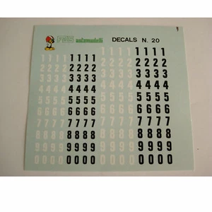 Decals Calcas 1/43 Numbers mm 4-5 SCHWARZ WEISS F1 24h LE MANS INDY - Bild 1 von 1