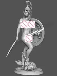 1/24 75mm Scale Nude Warrior Goddess Resin Model Kit Fantasy Greek Mythology - Bild 1 von 2
