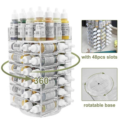 1pc Model Paint Organizer Pigment Bottle Spinning Rack Holder Shelf SN02 - Image 1 of 4