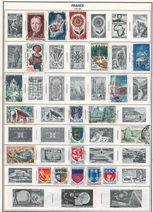 Estampillas usadas muy finas de Francia 1960-66 con bisagras en la lista: 2 lados - Imagen 1 de 12