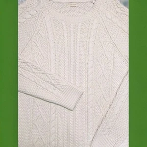 Doppelganger Cable Knit Sweater Ivory Size Medium - Picture 1 of 5