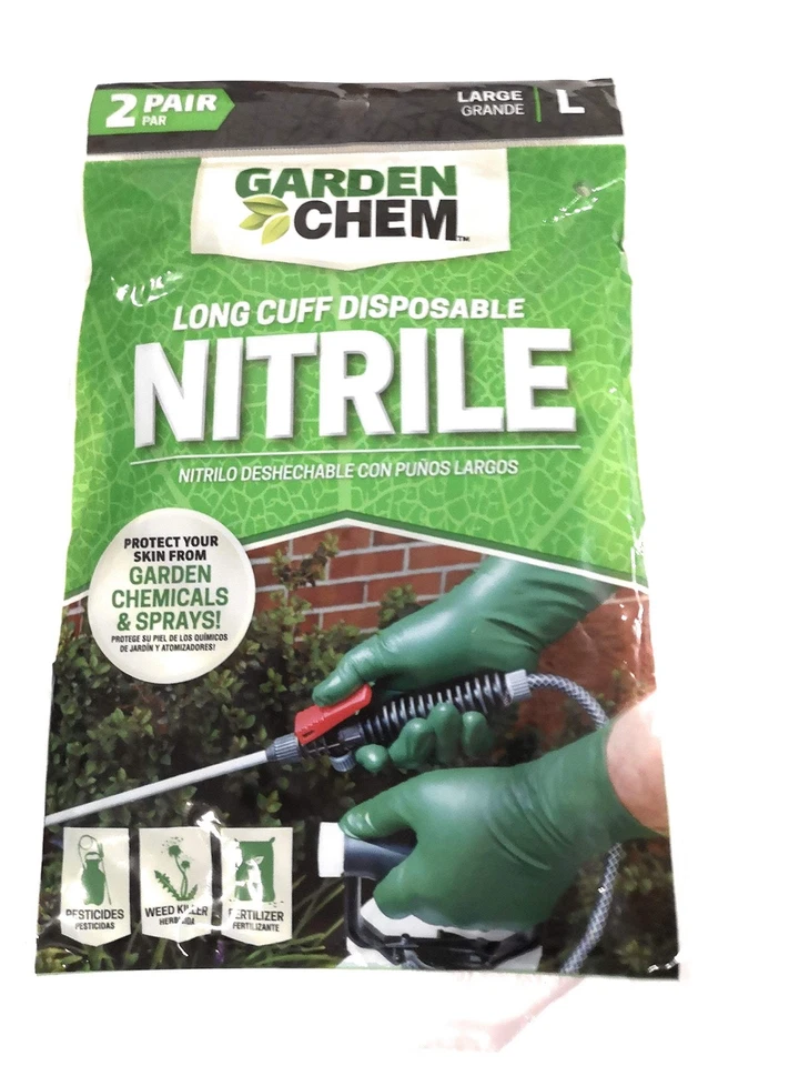 Guantes de nitrilo desechables de puño largo Foto 1 de 2