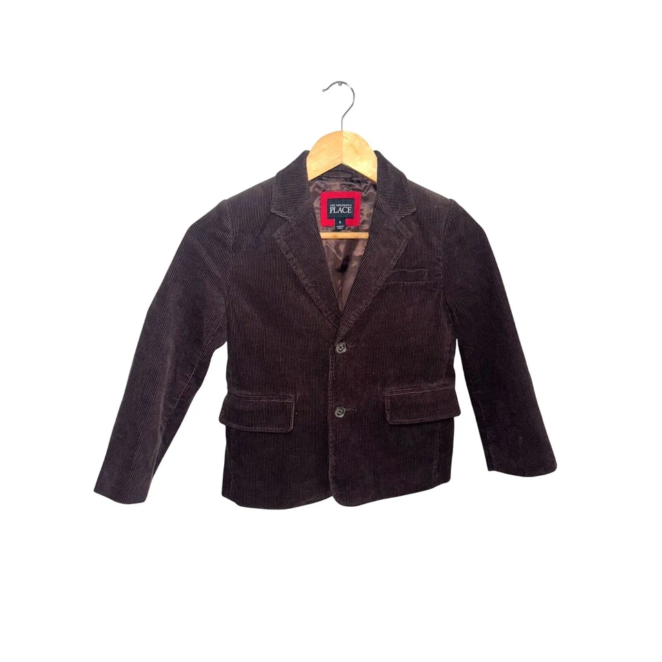 Traje Chaqueta The Childrens Place Marrón Chocolate Cuello Pana Niños Talla 6  Foto 1 de 4