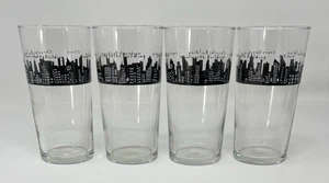 Lote de 4 vasos Fishs Eddy 212 New York Skyline paisaje urbano blanco negro 12,5 oz - Imagen 1 de 4
