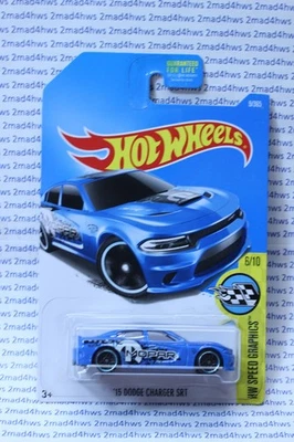 Dodge Charger SRT 2017 Hot Wheels Muscle azul Mopar '15 gráficos de velocidad 9/365 Foto 1 de 4