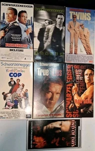 Arnold Schwarzenegger Vhs Lot Raw Deal Red Heat Eraser True Lies Twins - Picture 1 of 23