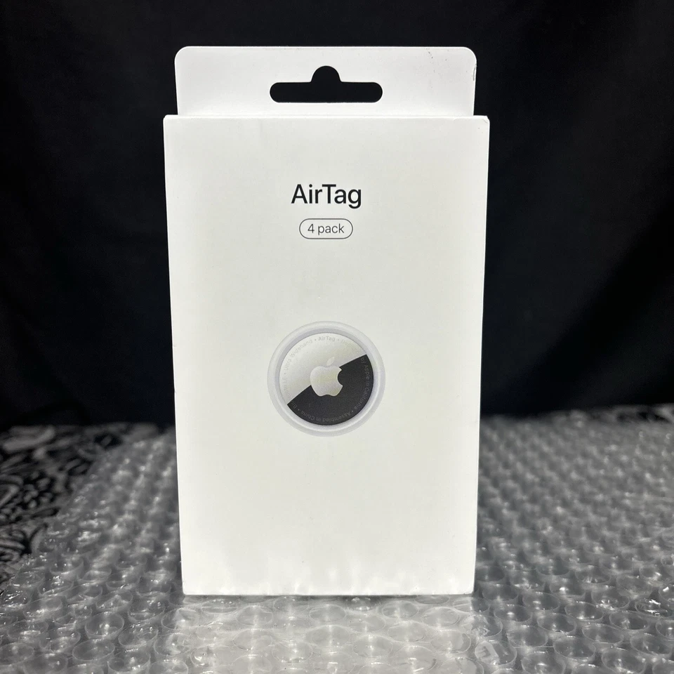 Apple AirTag Bluetooth Tracker - Silver (MX532AM/A) - 4 Pack - Image 1 of 1