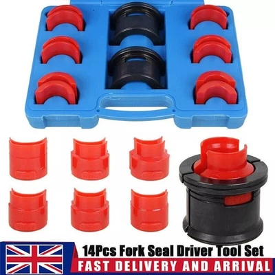 Motorcycle Bike Fork Seal Driver Tools 35/36 40/41 42/43 45/46 47/48 49/50 Kit - Image 1 of 4