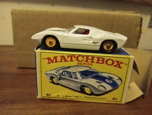 Matchbox RW 1:67 #41c Ford GT weiß "6" mit OVP Typ-E Top Lesney Series - Bild 1 von 3