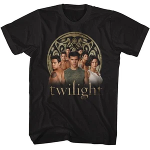 Twilight - Wolf Pack Group Photo - American Classics - Solid Black Adult Short S - Picture 1 of 3