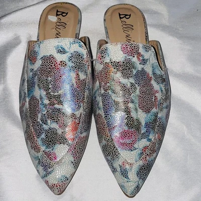 Bellini Toboganes Florales Metálicos - Para Mujer Talla 10 - Preciosas Mules Foto 1 de 4