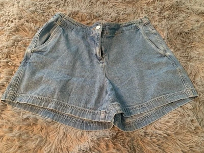 Vintage Jeans Shorts Womens 10 Blue Denim High Rise Loose Fit 90s Y2K NY - Image 1 of 4