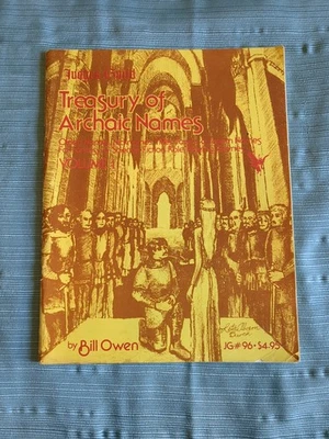 Vintage 1979 Judge's Guild Treasury Of Archaic Names Volume 1 Booklet Bill Owen - Image 1 of 4
