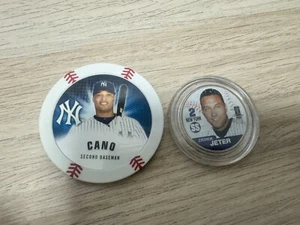 NY Yankees Topps Robinson Cano Pocker Chip and Derek Jeter Colorized Quarter - Picture 1 of 11