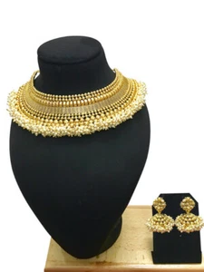  Gargantilla india Bollywood New Stylish oro moda cobre trendy collar conjunto - Imagen 1 de 1