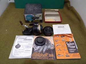 Moulinet pêche ancien Mitchell 301 300 années 60's vintage french fishing reel - Photo 1/13