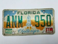 Florida Space Shuttle License Plate ANM 950 Challenger NASA Space Exploration