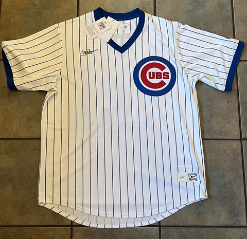Nike Chicago Cubs Ernie Banks Home Cooperstown Collection Player Jersey New L Cover