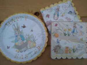 New Meri Meri Peter Rabbit Easter Plates & Napkins Beatrix Potter Both Full Size