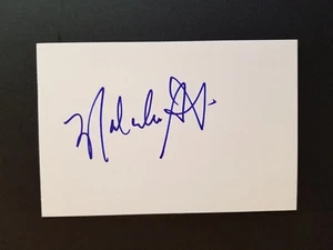 Malcolm Gets Caroline in the City Signed Index Card - Picture 1 of 1