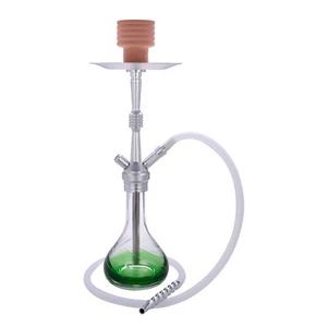 Shisha Wasserpfeife 55 cm Hookah Silikon Schlauche Nargile ALU silber oriental - Bild 1 von 2