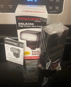 PRECISION DSLR350 HIGH POWER AUTO FLASH NIKON CANON SONY PENTAX OLYMPUS - Picture 1 of 6