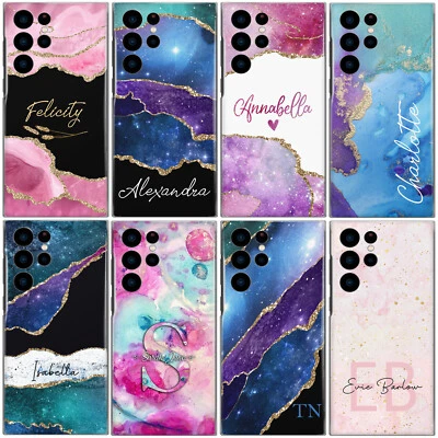 Funda rígida personalizada inicial para teléfono Samsung S22/S21/S20/Ultra Star mármol Foto 1 de 4
