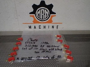 Cherry D-42X Snap Action Switches 17-91 3(1)/250 3A 125-250V New (Lot of 10) - Picture 1 of 10