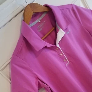 Nike Golf Tour Performance Polo Shirt Pink Dri-Fit Short Sleeve Size XL ii-13 - Picture 1 of 8