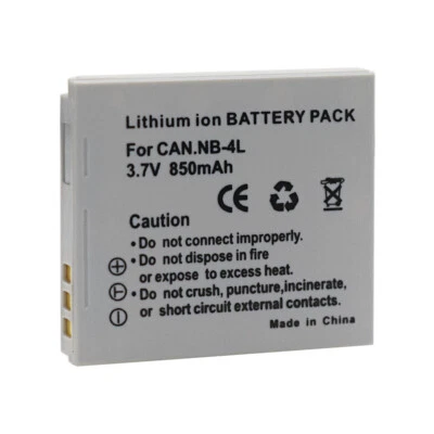 Battery NB-4L NB4L for Canon IXUS 305560657075 SD300 SD200 SD400 DIGITAL ELPH - Bild 1 von 4
