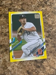 Beau Burrows 2021 Topps Yellow Walgreens SP Parallel # 123 Detroit Tigers Rc - Picture 1 of 1
