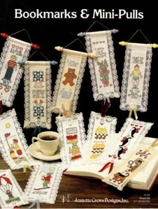 VINTAGE JEANETTE CREWS CROSS STITCH BOOKMARKS & MINI-PULLS 27 DESIGNS - Picture 1 of 2