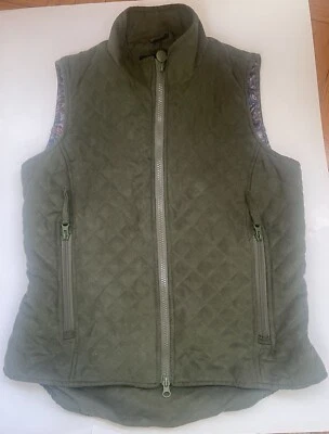 Chaleco acolchado Outback Trading Grand Prix para mujer pequeño verde oscuro microgamuza Foto 1 de 4