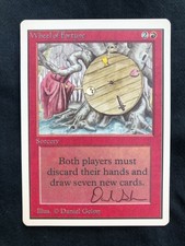 Wheel of Fortune - Unlimited LP *SIGNED* by Daniel Gelon (Reserved List) MTG