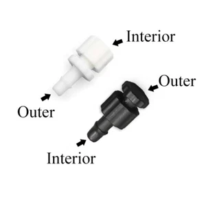 10 un. conector de tubo de tinta de plástico para tubo de tinta de impresora eco-solvente - negro/blanco - Imagen 1 de 17