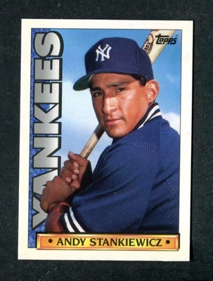 Tarjeta de béisbol Andy Stankiewcz Yankees brillante edición especial 1990 Topps TV #62 Foto 1 de 2