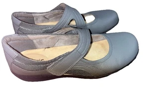 Oviaric Damen Halbschuhe grau Mary Jane Größe 8 verstellbarer Riemen - Bild 1 von 10