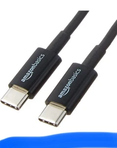 Cable Cargador Rápido USB-C a 2.0 Amazon Basics, 480Mbps 3 Pies, Negro - Imagen 1 de 3