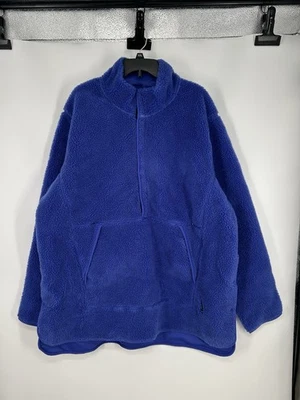 Chaqueta Pullover Nike Yoga Fleece Sherpa Ajuste Térmico Piel Azul DD2182-430 XXL 2XL Foto 1 de 4